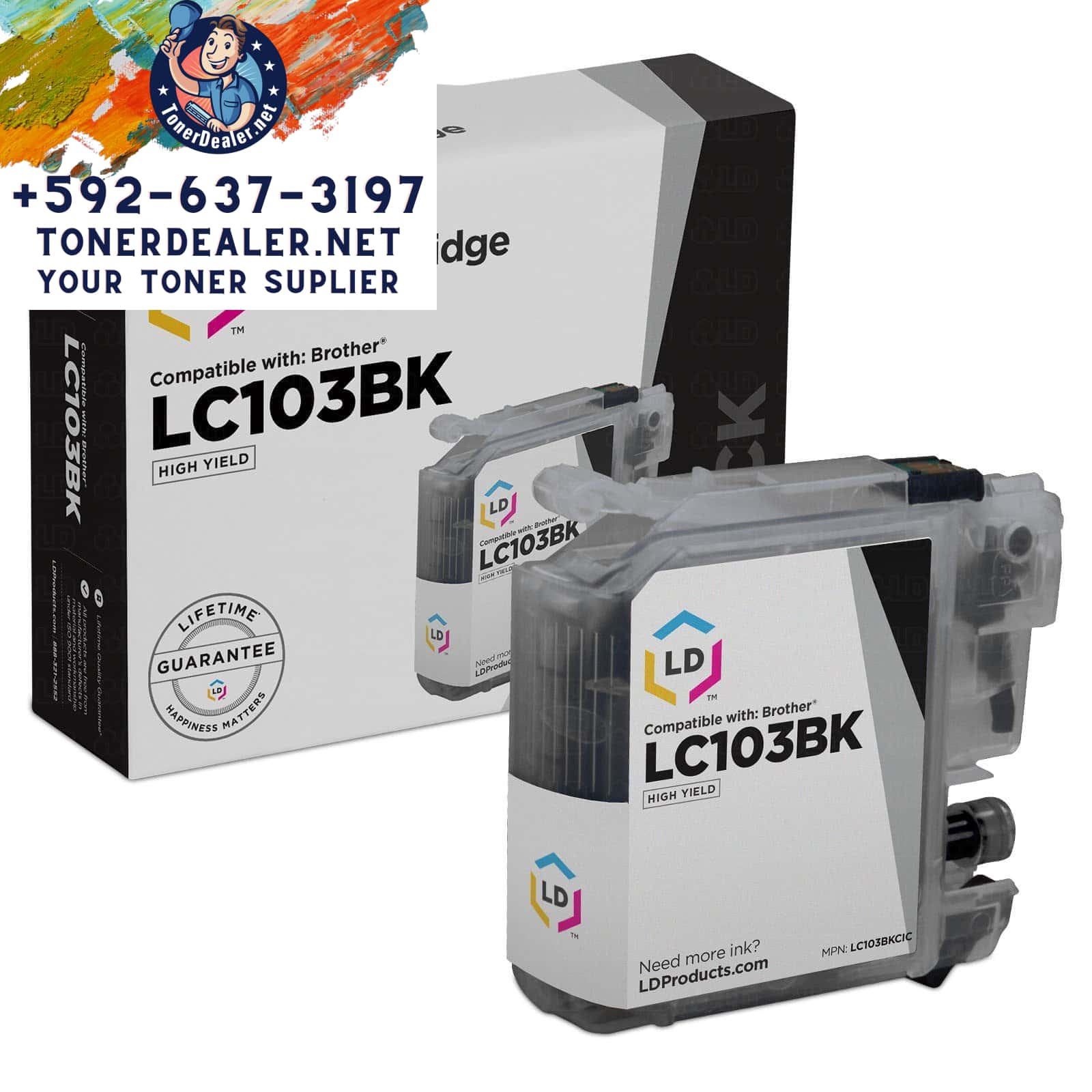 Brother LC 103 Black Ink Cartridge 